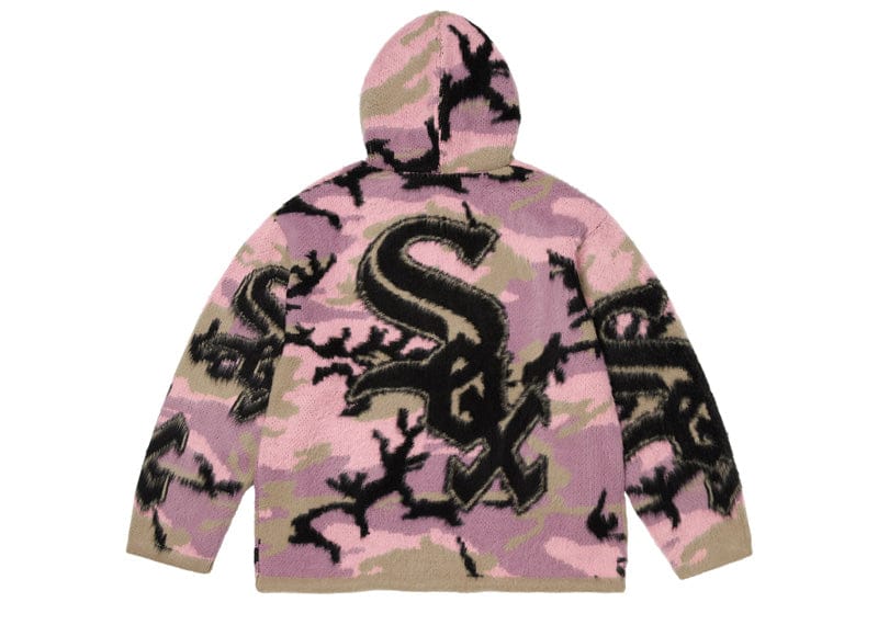 Supreme Chicago White Sox Zip Up Hooded Sweater Pink Camo