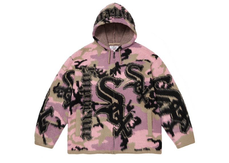 Supreme Chicago White Sox Zip Up Hooded Sweater Pink Camo