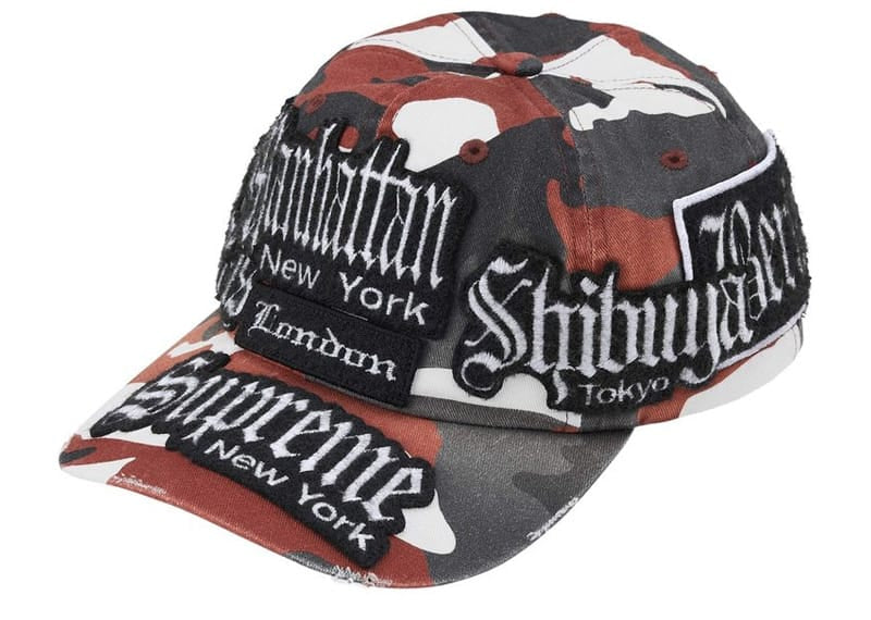 Supreme City Patches 6-Panel Hat Red Camo