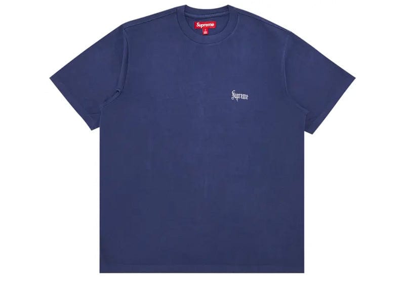 Supreme Classic Script Washed S/S Top Navy