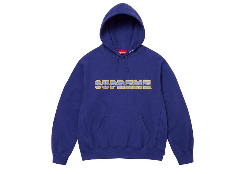 Supreme Collegiate Acronym Hooded Sweatshirt Dark Royal