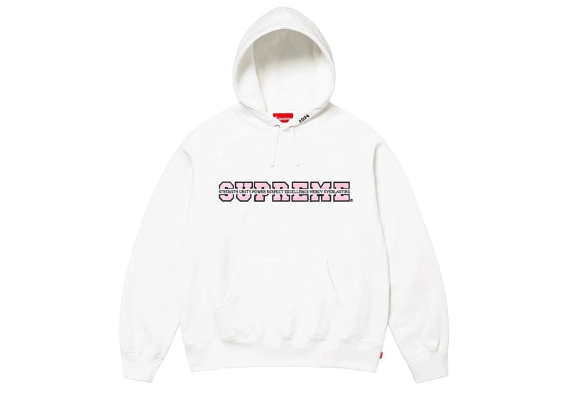 Supreme Collegiate Acronym Hooded Sweatshirt White