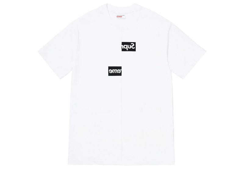 Supreme Comme des Garcons SHIRT Split Box Logo Tee White