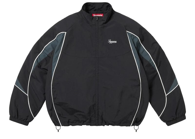 Supreme Contrast Piping Track Jacket Black