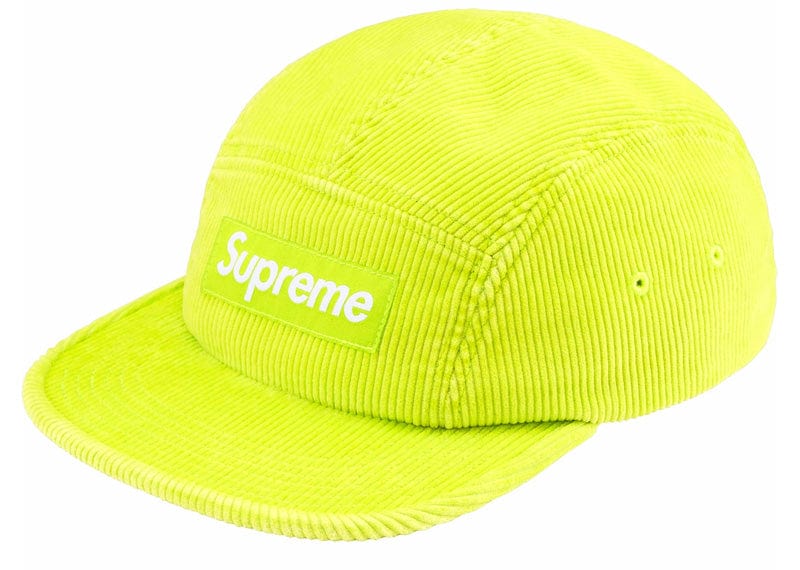 Supreme Corduroy Camp Cap (SS25) Neon Yellow