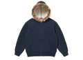 Supreme Faux Fur Zip Up Hooded Sweatshirt Navy