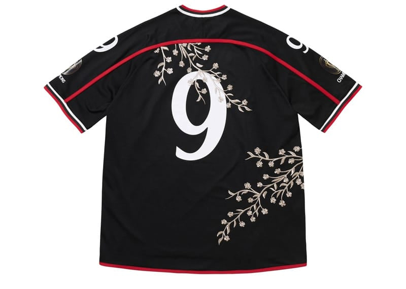 Supreme Floral Soccer Jersey Black