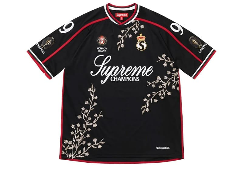 Supreme Floral Soccer Jersey Black