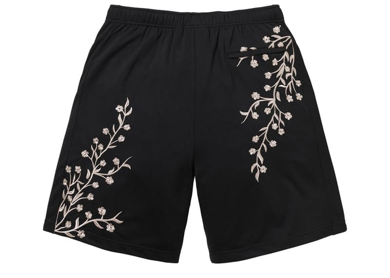Supreme Floral Soccer Short Black