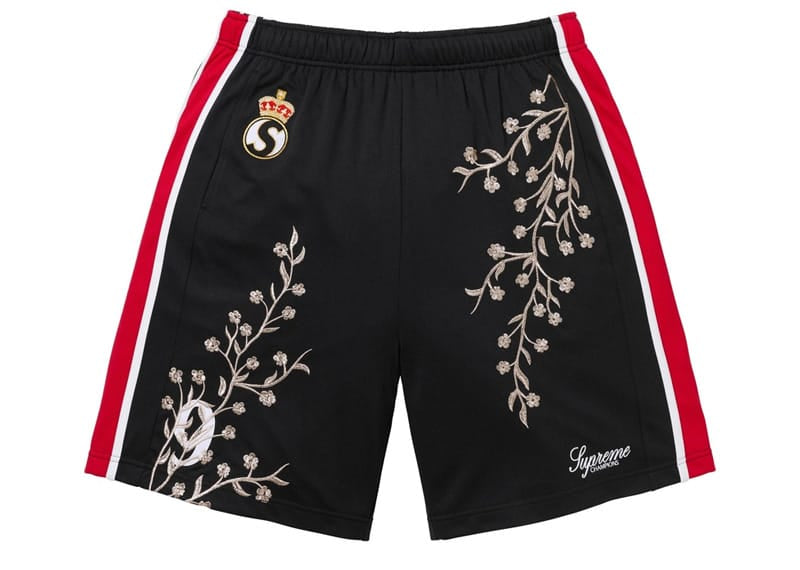 Supreme Floral Soccer Short Black