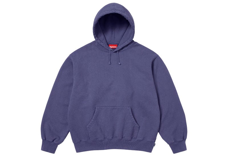 Supreme Frayed Hooded Sweatshirt Washed Navy