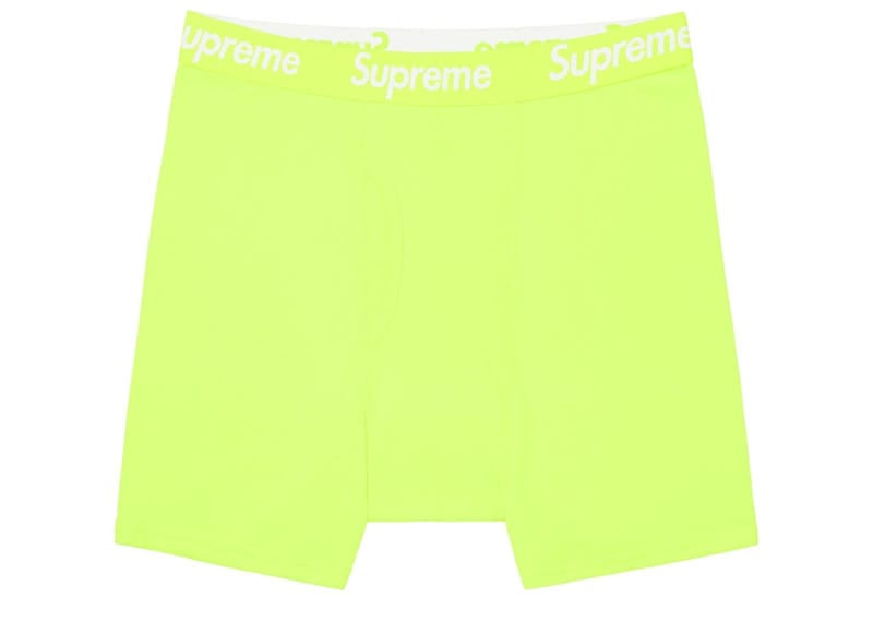 Supreme Hanes Boxer Briefs (Single) Fluorescent Yellow
