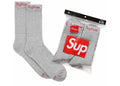 Supreme Hanes Crew Socks (4 Pack) Heather Grey