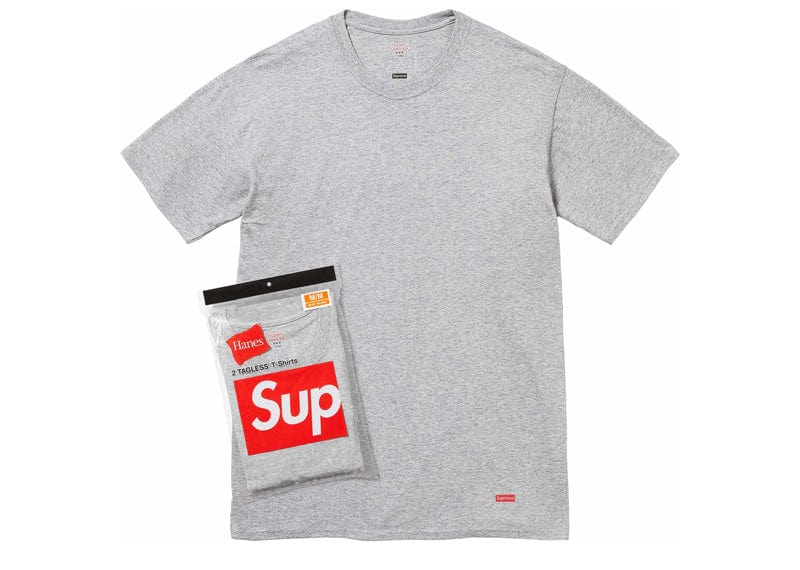Supreme Hanes Tagless Tees (2 Pack) Heather Grey