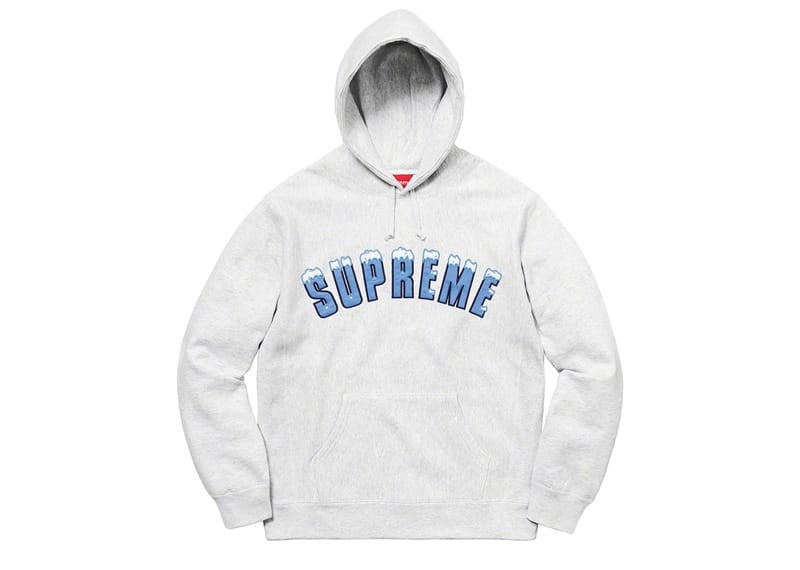 Supreme Icy Arc Hooded Sweatshirt Ash Grey