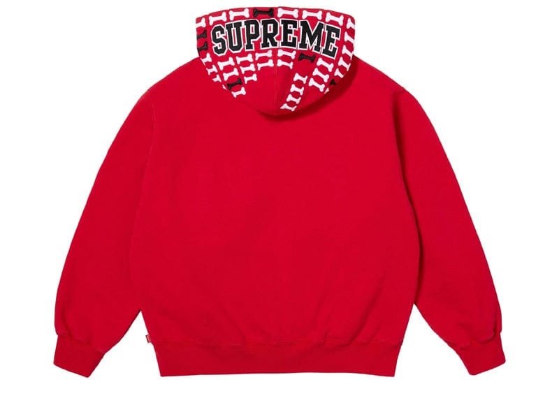 Supreme League Champs Zip Up Hooded Sweatshirt Red
