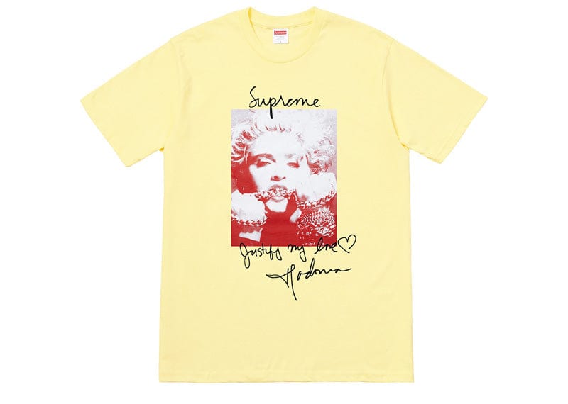 Supreme Madonna Tee Pale Yellow