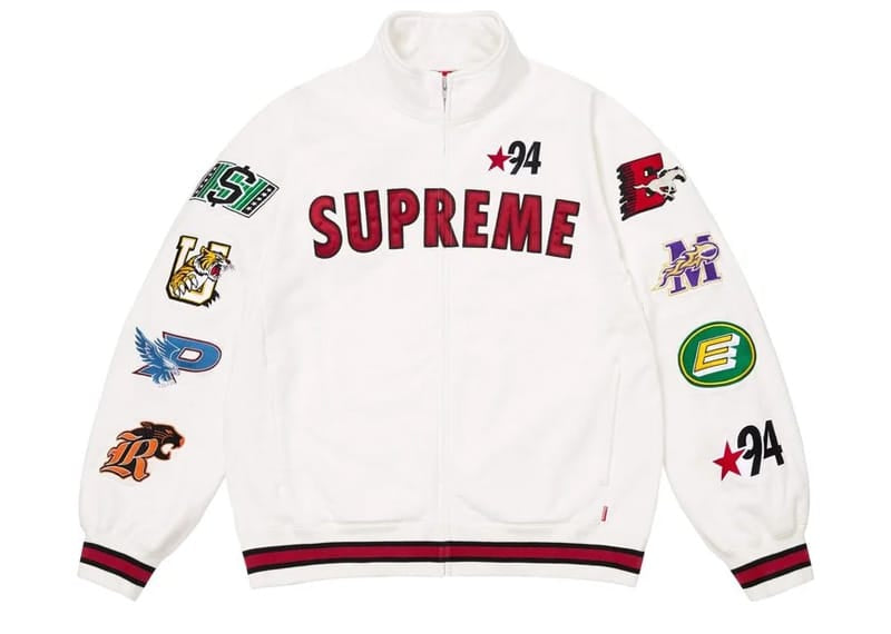Supreme Mascots Zip Up Sweatshirt White