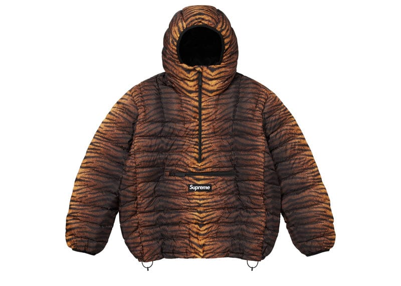 Supreme Micro Down Half Zip Hooded Pullover (FW25) Tiger