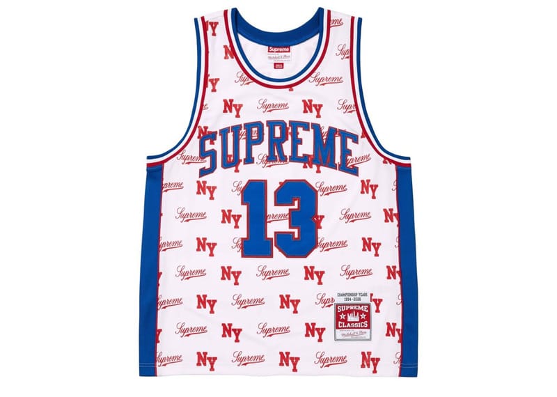 Supreme Mitchell & Ness Monogram Basketball Jersey White