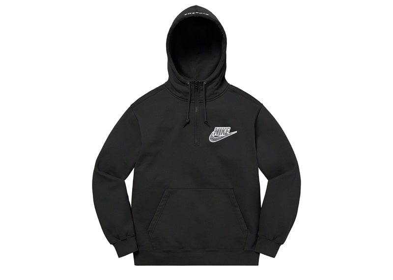 Supreme Nike Half Zip Hooded Sweatshirt Black