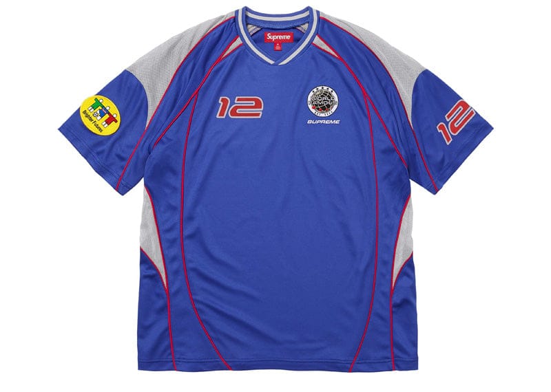 Supreme Piping Soccer Jersey Blue