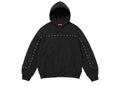 Supreme Piping Zip Up Hooded Sweatshirt Black