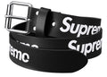 Supreme Repeat Leather Belt (FW25) Black