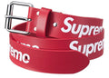 Supreme Repeat Leather Belt (FW25) Red