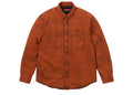 Supreme Shearling Lined Denim Work Shirt Overdyed Orange