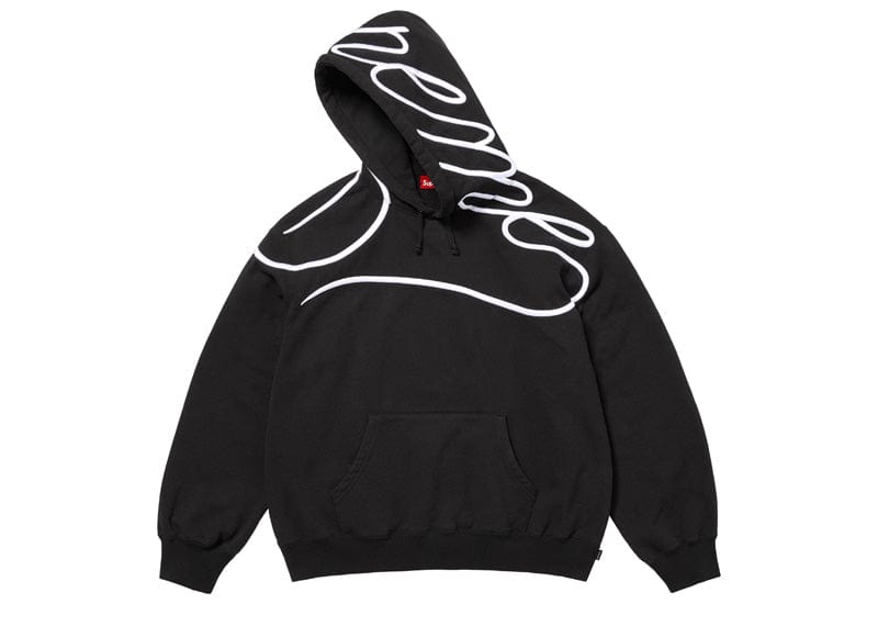 Supreme Shoulder Script Hooded Sweatshirt Black