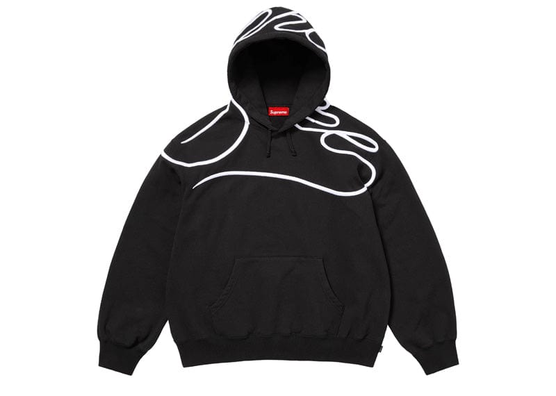 Supreme Shoulder Script Hooded Sweatshirt Black