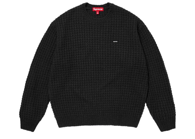 Supreme Small Box Waffle Sweater Black