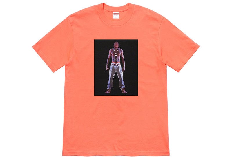 Supreme Tupac Hologram Tee Neon Orange