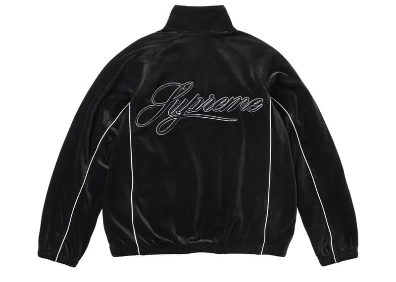 Supreme Velour Mesh Track Jacket Black