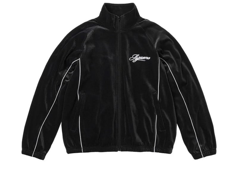 Supreme Velour Mesh Track Jacket Black