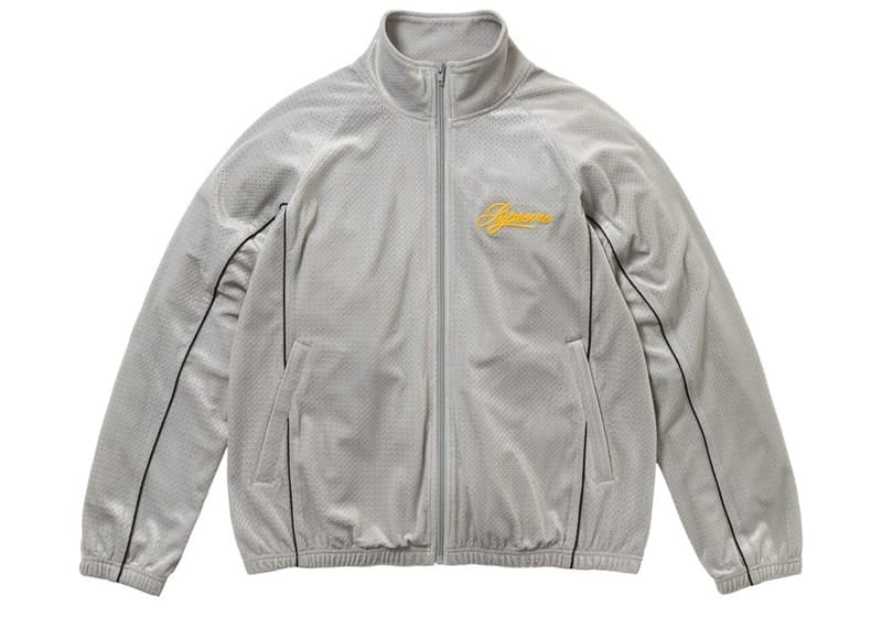 Supreme Velour Mesh Track Jacket Silver