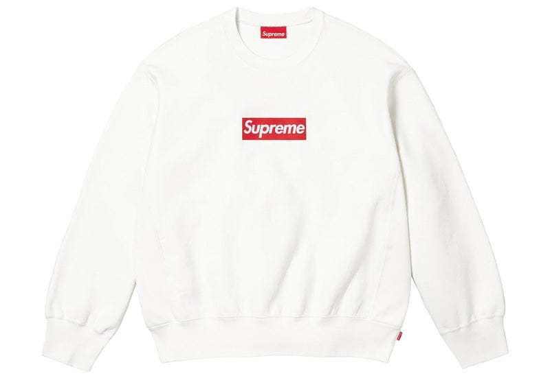 Supreme Washed Box Logo Crewneck White