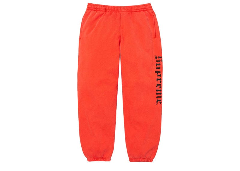Supreme Washed Old English Sweatpant Orange