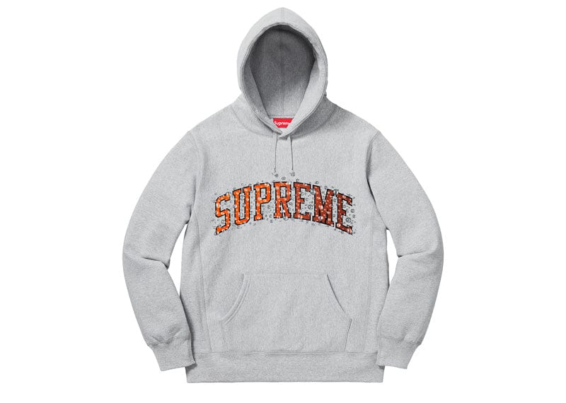 Supreme Water Arc Hooded Sweatshirt Heather Grey