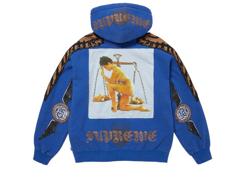 Supreme Wings Zip Up Hooded Sweatshirt (FW25) Royal