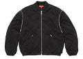 Supreme Zip-Off Sleeve Quilted Bomber Jacket Black