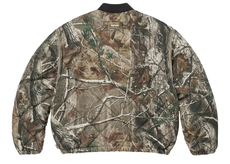 Supreme Zip-Off Sleeve Quilted Bomber Jacket Realtree AP Camo