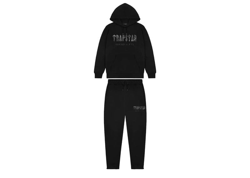 Trapstar Decoded Camo Hooded Tracksuit Blackout Edition