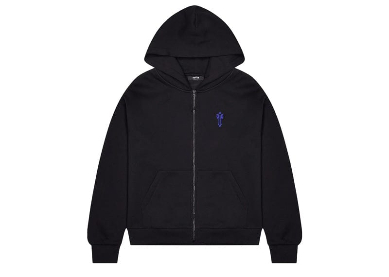 Trapstar Foundation Zip Through Hoodie - Black/Blue