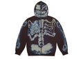 Travis Scott Cactus Jack For Fragment Skeleton Graffiti Full Zip Hoodie Multi