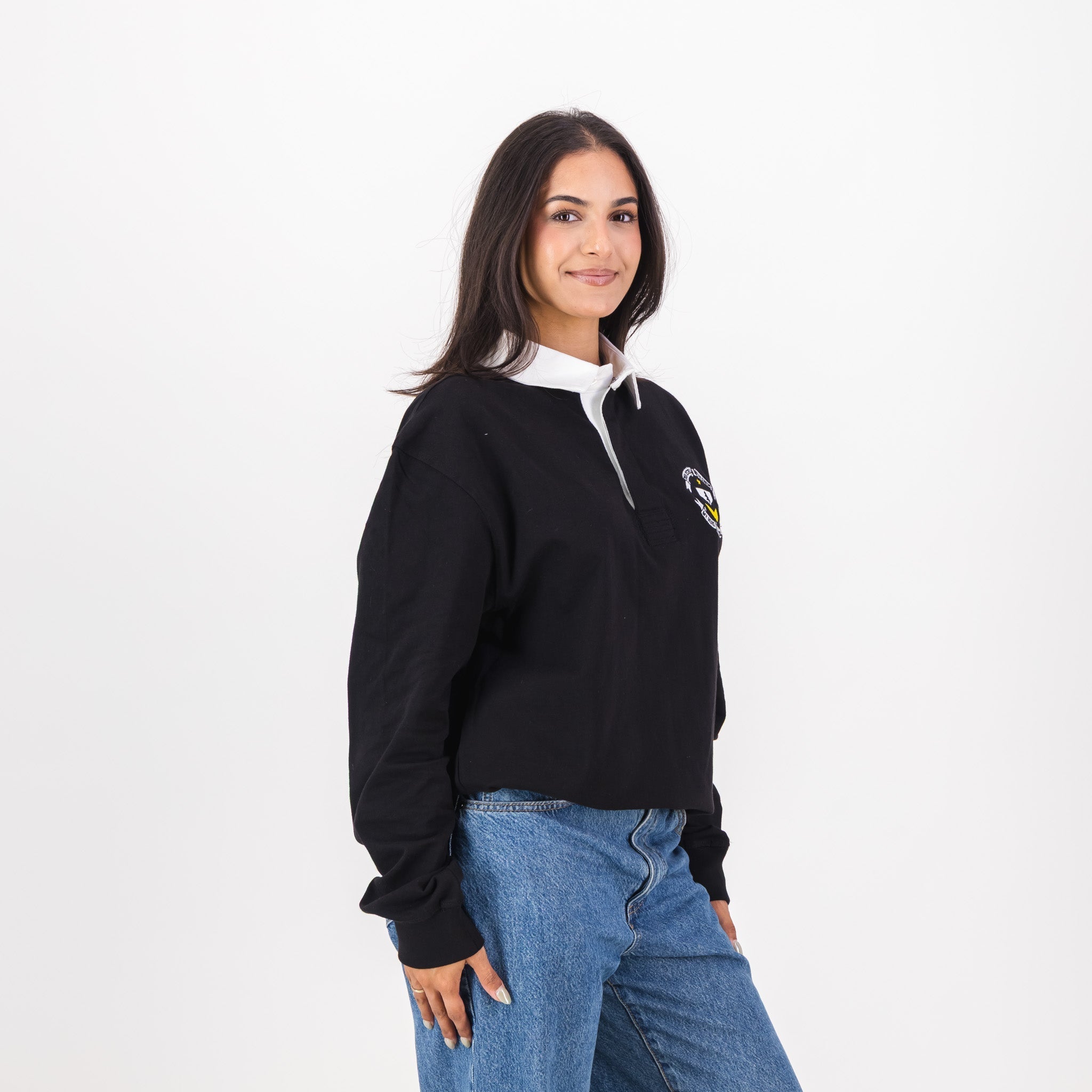 Truida Kestell Tops LS Rugby Jersey Plain Em Black