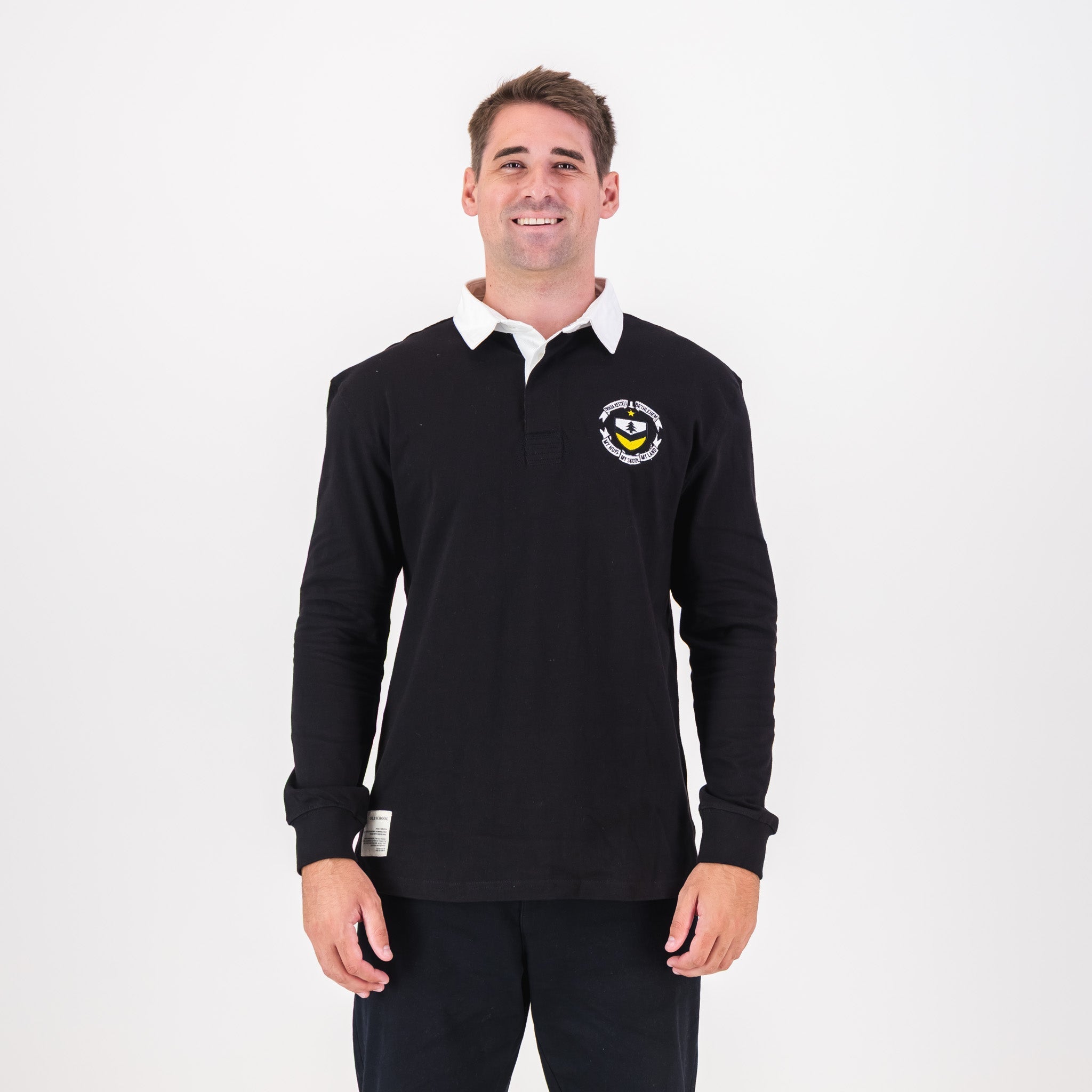Truida Kestell Tops LS Rugby Jersey Plain Em Black
