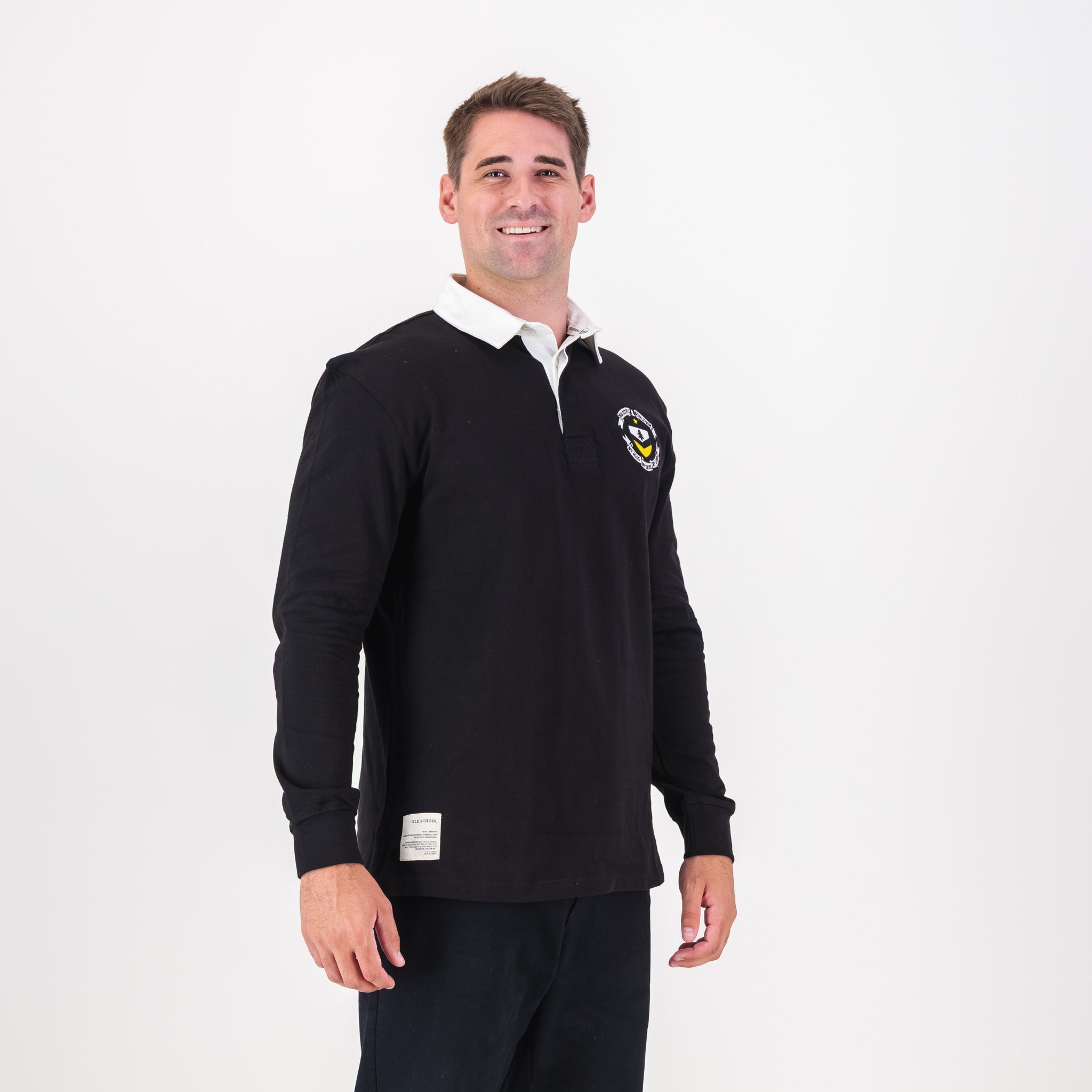 Truida Kestell Tops LS Rugby Jersey Plain Em Black