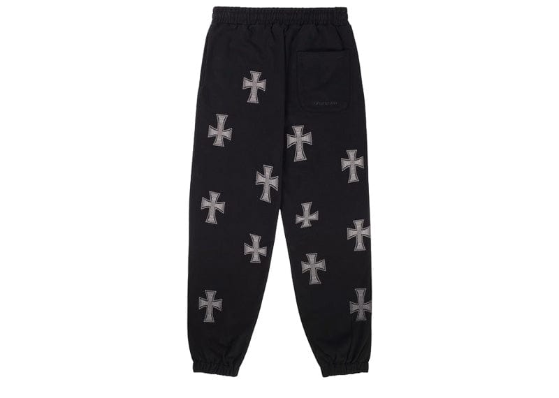 Unknown London Rhinestone Sweatpants Black